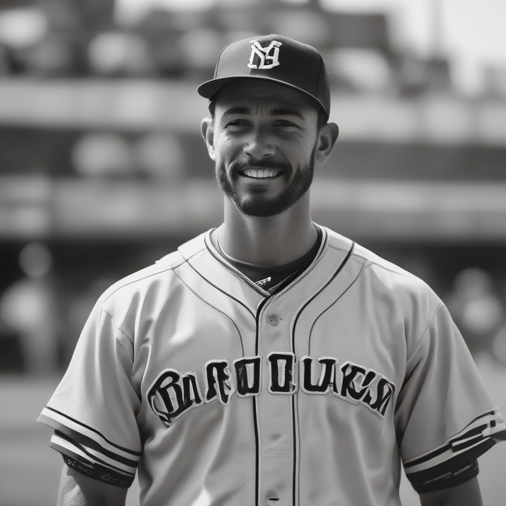 Baseball player with Balboni on his jersey